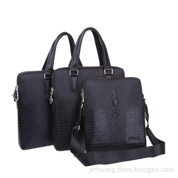 Customized fashion crocodile texture laptop bag
